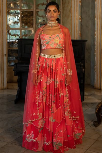 Naksha Printed Georgette Lehenga