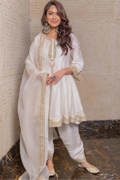 Faria - Short Anarkali with Chooridaar and Dupatta