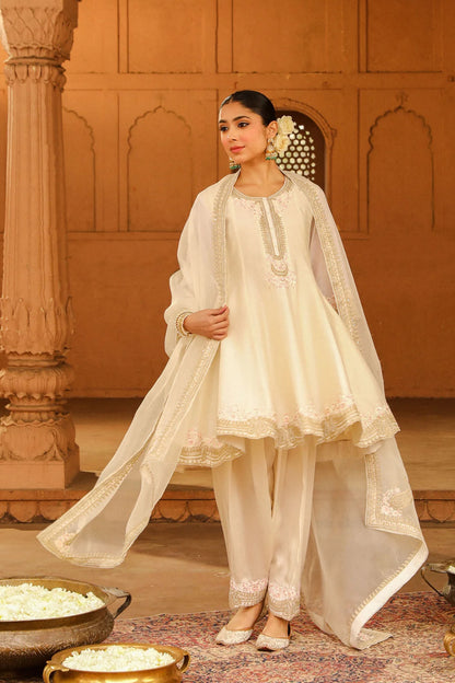 Faria - Short Anarkali with Chooridaar and Dupatta