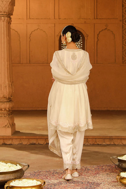 Faria - Short Anarkali with Chooridaar and Dupatta