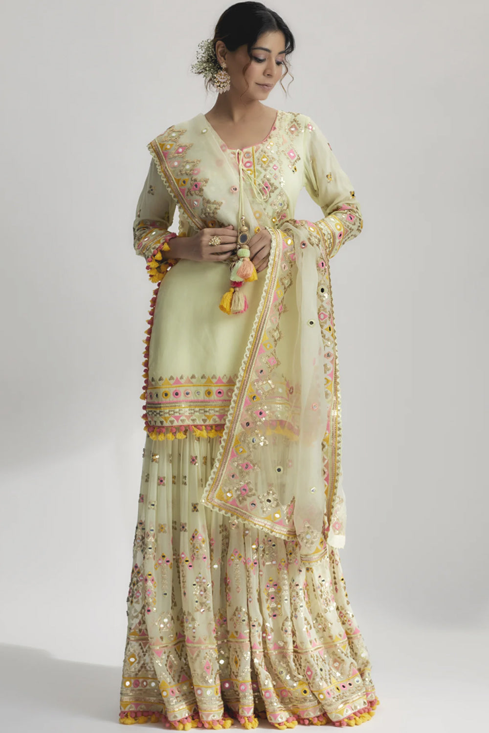 Friya Short Kurta Sharara Set