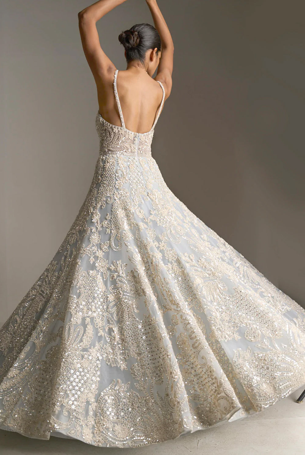 Ice Blue Pearl Gown