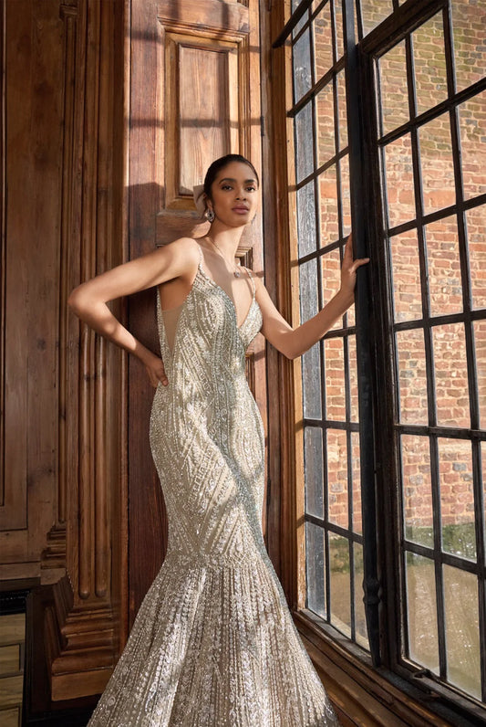 Champagne Sequin Gown