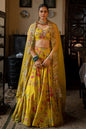 Inaaya Lime yellow Floral Lehenga set