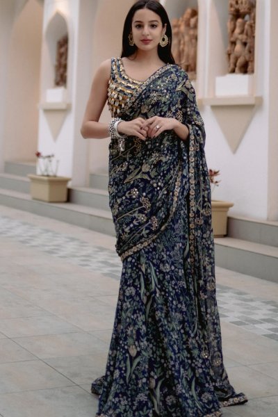 Kiara pre Draped Saree