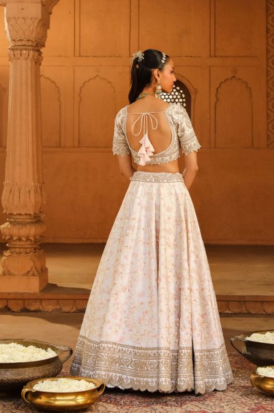 Maryam - Daisy Ivory Lehenga Set with Dupatta