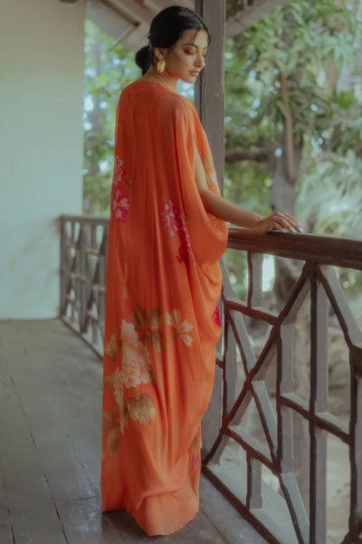 Sherbet Orange Kaftan set