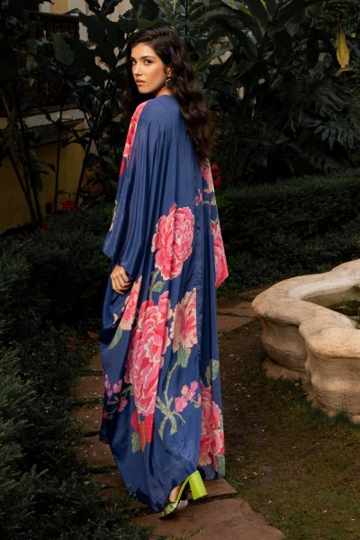 Vibrant shade of Blue Kaftan set