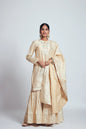 SAIMA SOFT BEIGE CHANDERI SILK EMBROIDERED ENSEMBLE