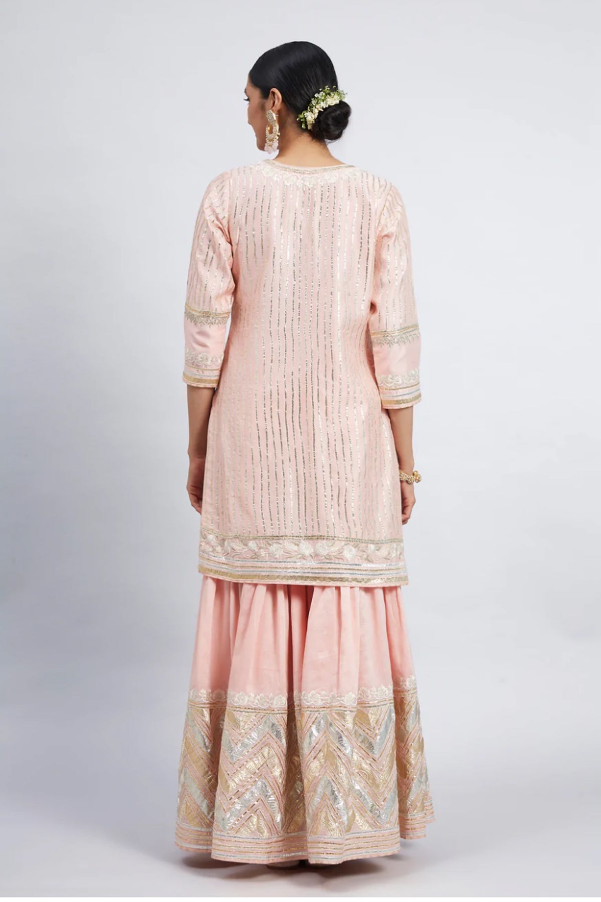 ERINA BLUSH ROSE PINK CHANDERI SILK ENSEMBLE