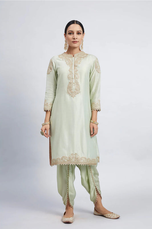 AABISAH-  EMBROIDERED KURTA WITH DHOTI