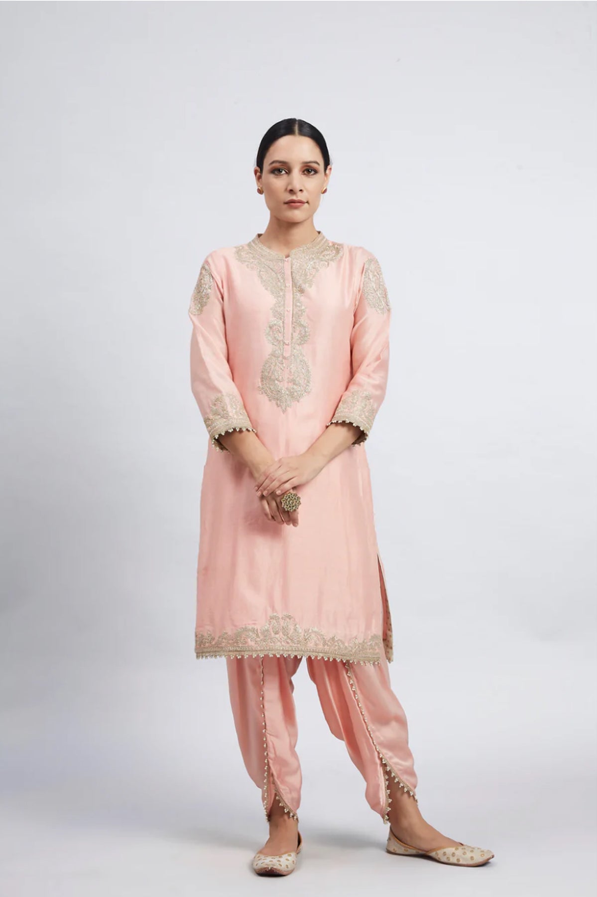 AABISAH-  EMBROIDERED KURTA WITH DHOTI