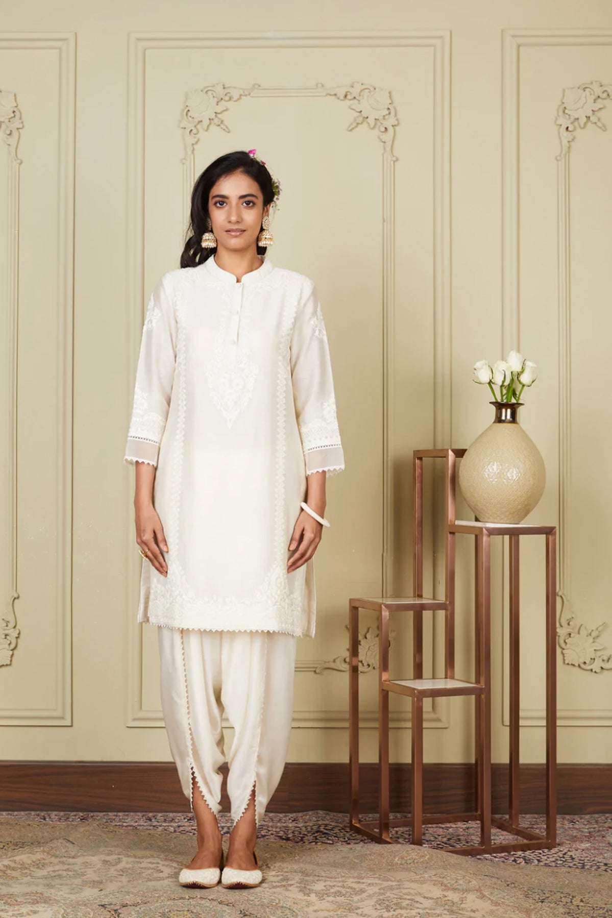 AYANNA -  SHORT KURTA WITH DHOTI