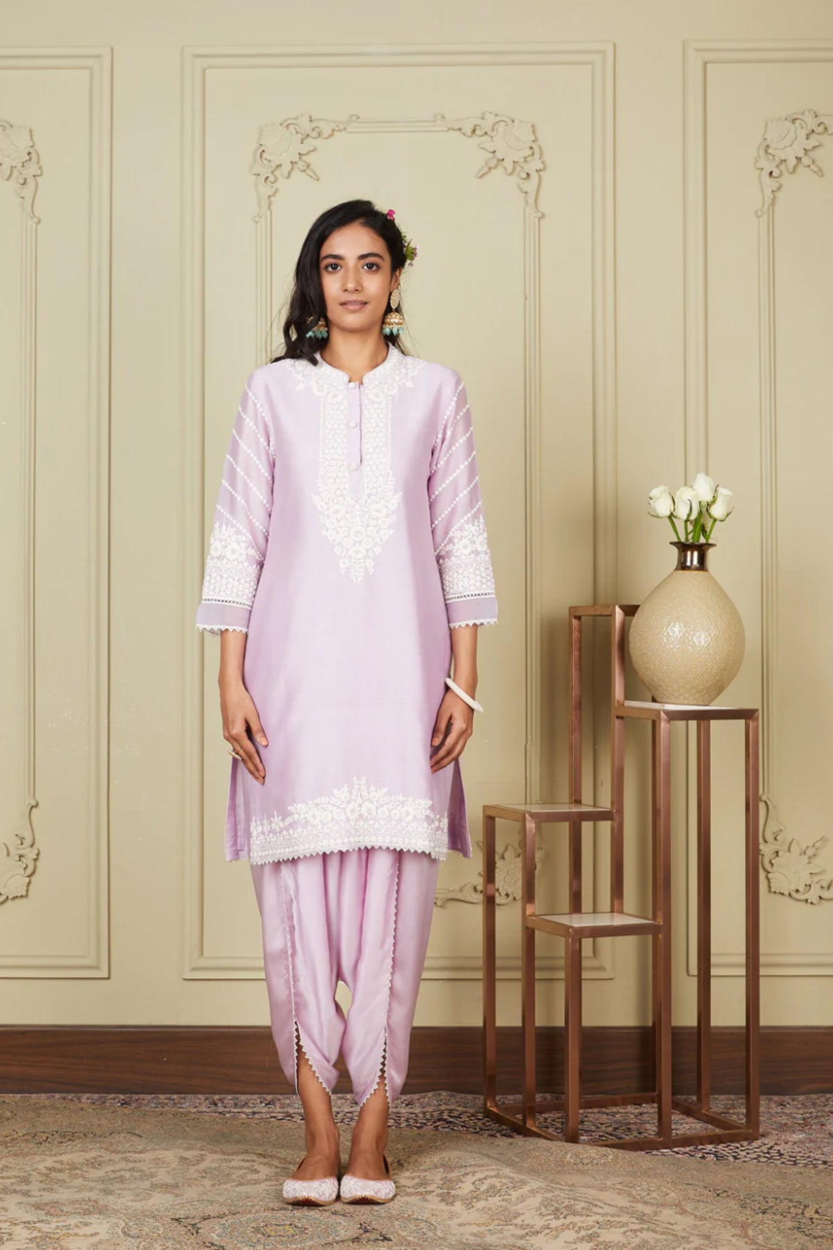 AYIKA -  SHORT KURTA WITH DHOTI