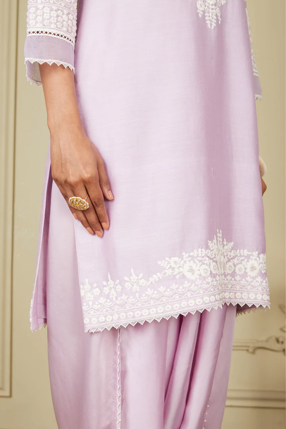 AYIKA -  SHORT KURTA WITH DHOTI