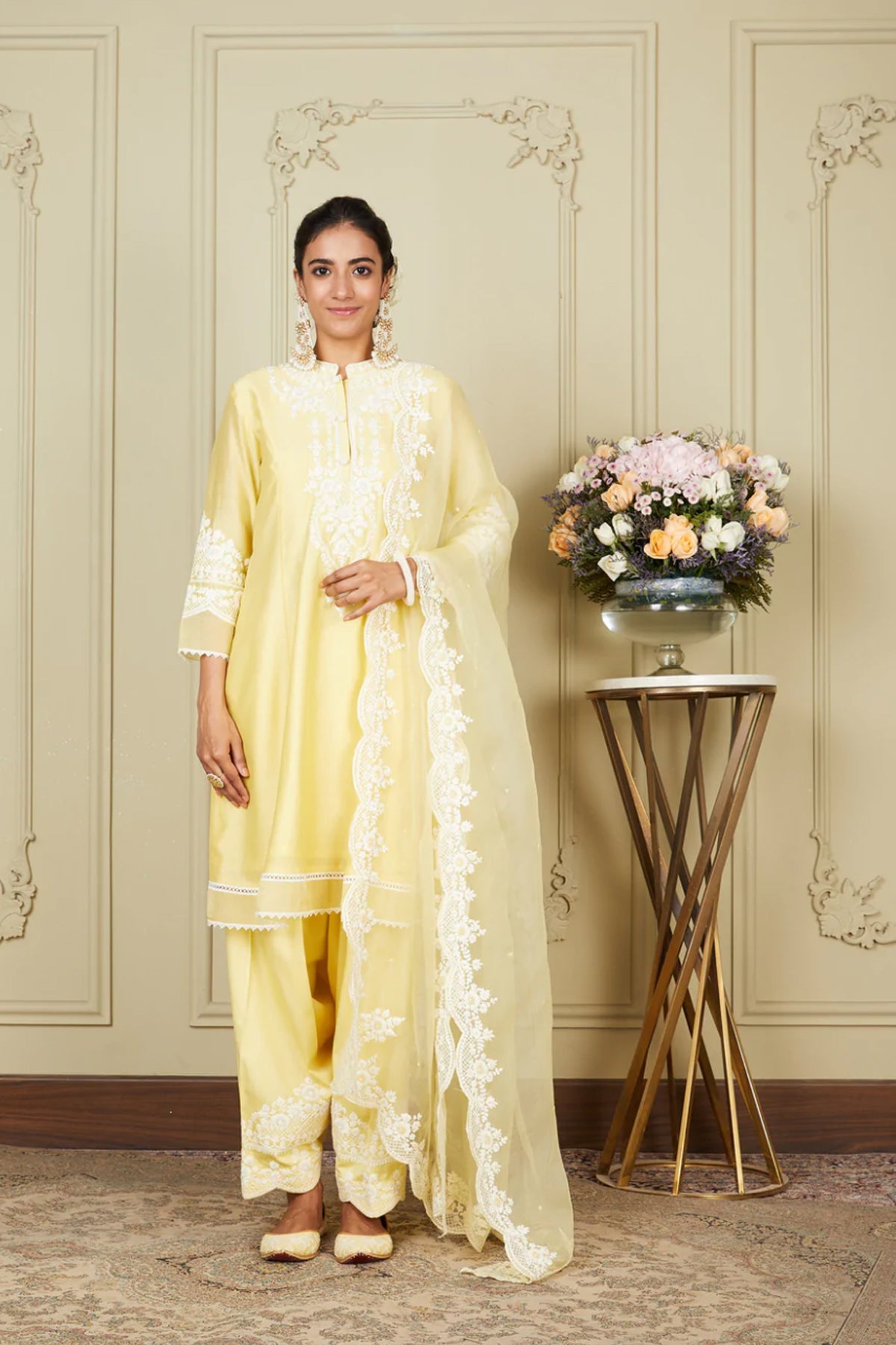 RUZENA -  A-LINE SHORT KURTA WITH SALWAR AND DUPATTA