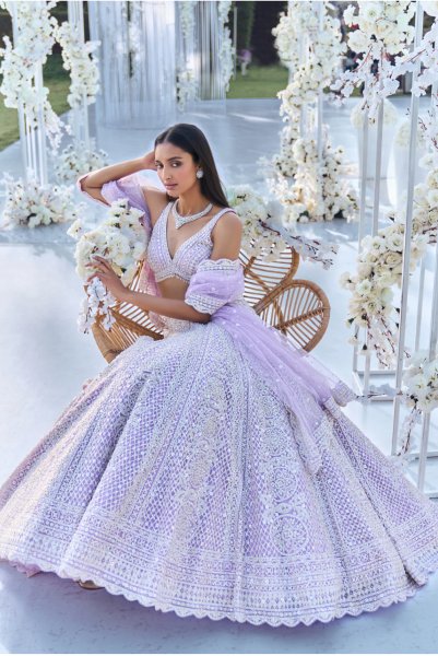 Lavender Lehenga Set