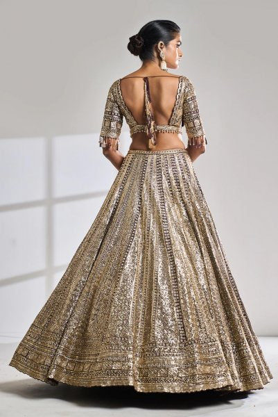 Deep Wine Sequin Lehenga Set