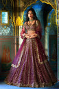 Wine Gold Lehenga Set