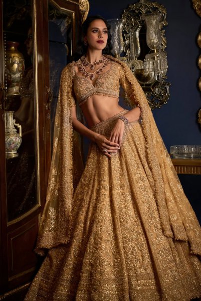 Copper Lehenga Set