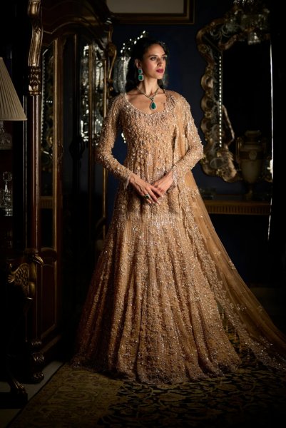 Copper Sequin Lehenga Set