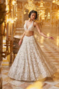 White Sequin Lehenga Set