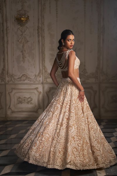 Nude Paisley Lehenga Set