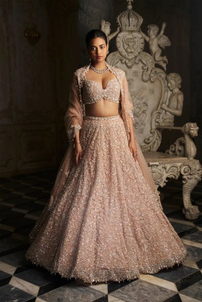 Champagne Sequin Lehenga Set