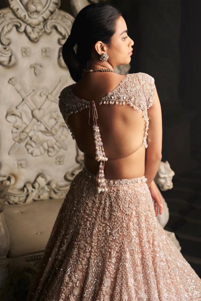 Champagne Sequin Lehenga Set