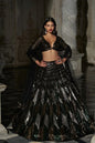 Chevron Sequin Lehenga Set