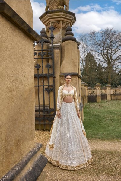 Ivory & Gold Lehenga Set