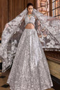 Metallic Silver Lehenga Set