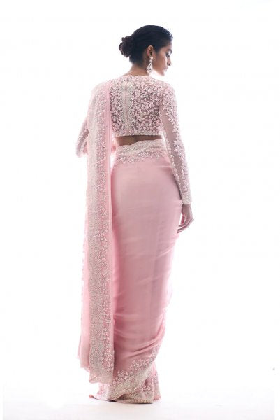 Pink Pearl Saree