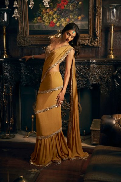 Gold Wrap Around Saree