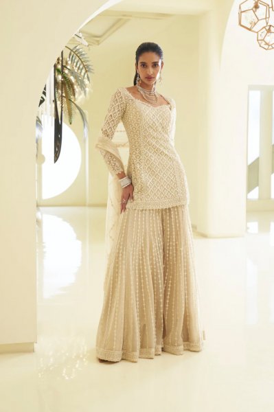 Nude Dori Sharara Set