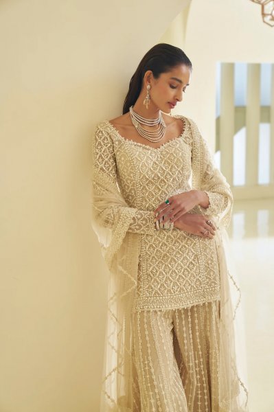 Nude Dori Sharara Set