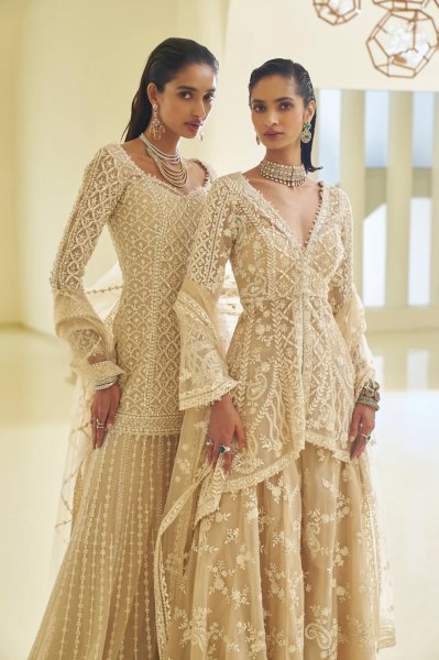 Nude Dori Sharara Set