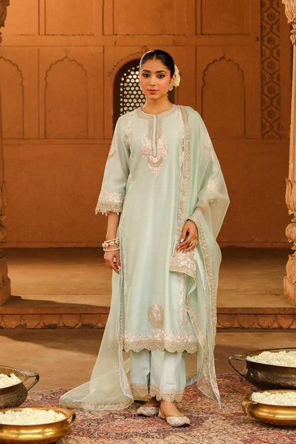 Yasna -  Long kurta with palazzo and dupatta