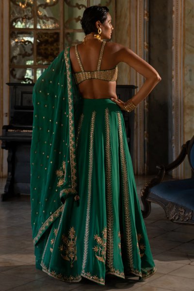 Zariya Emerald Green Lehenga